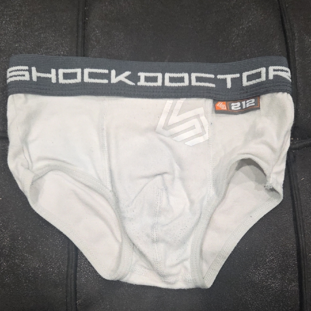 Shock Doctor Kids White Briefs
